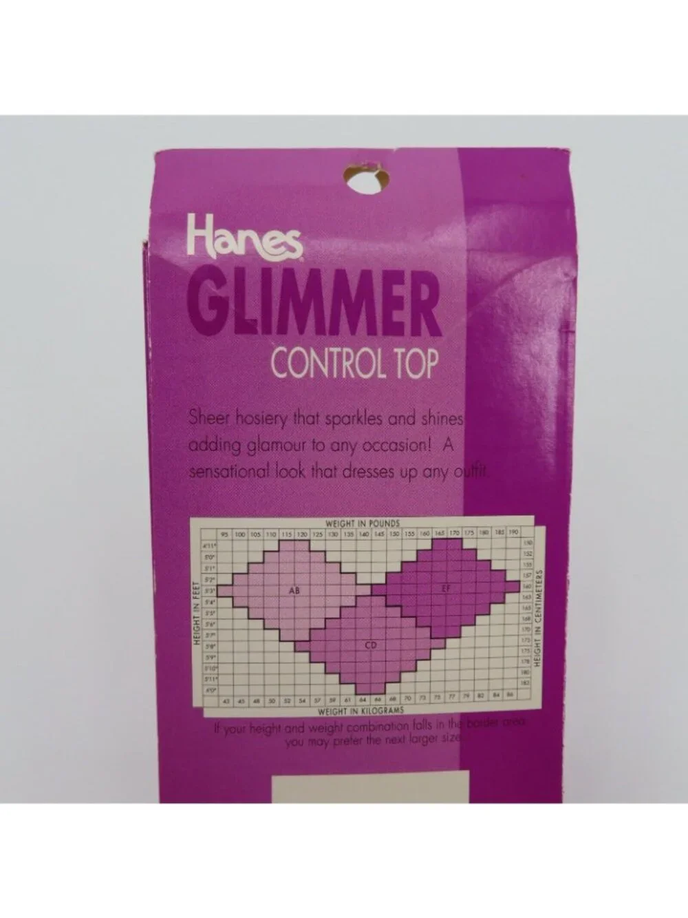 Hanes Glimmer Control Top AB Champagne OA418 2005 Hosiery Tights NEW Women Y2K